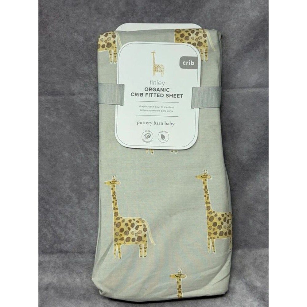Finley organic crib fitted sheet pottery barn baby new in package read desc. - Picture 1 of 6
